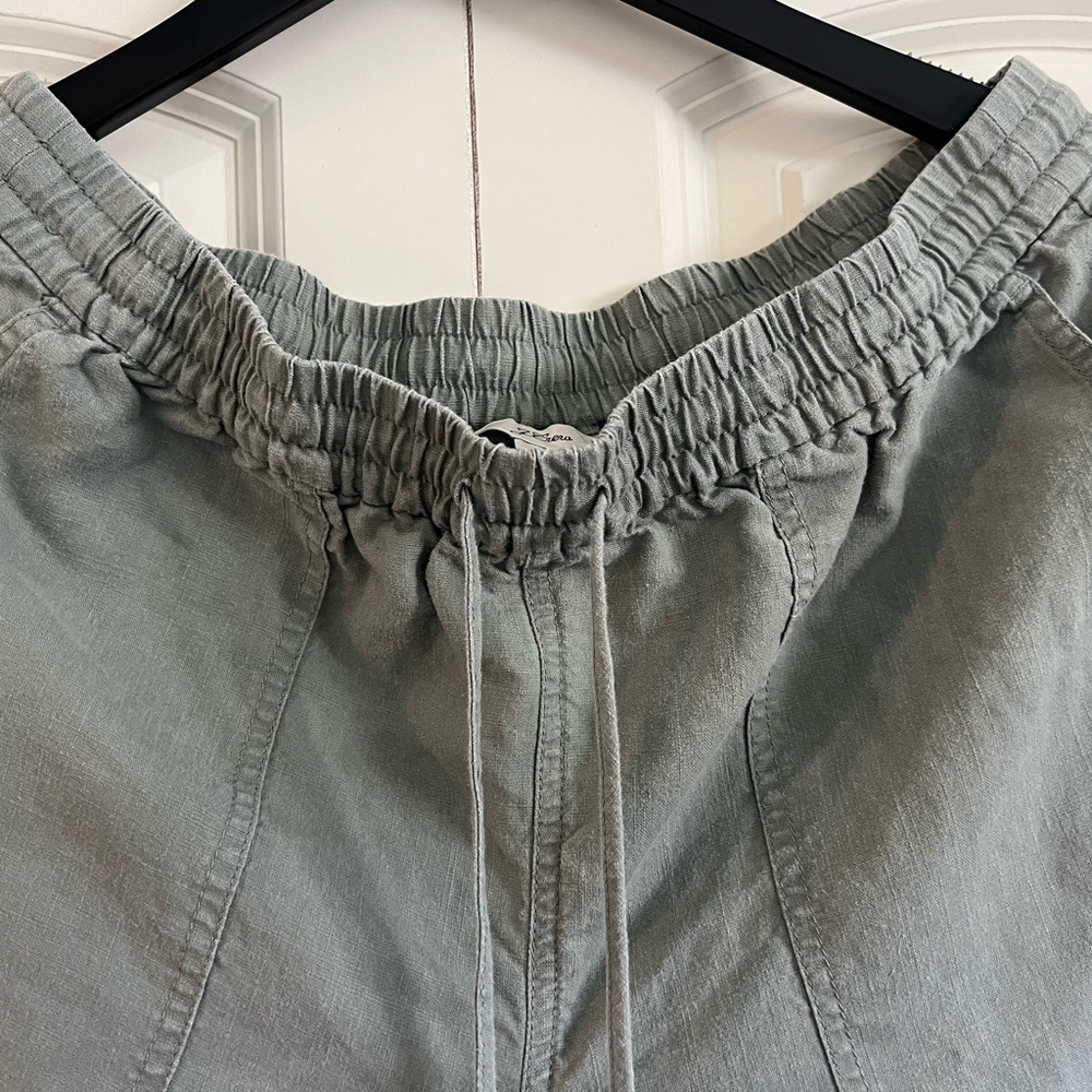 🖤J.Crew Seaside Linen Blend Pants – Faded Pistachio | Size L - Picture 8 of 14